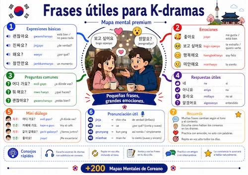 Muestra del mapa mental Pronunciación coreana