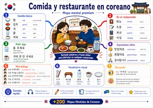 Muestra del mapa mental Hangul básico